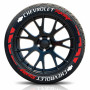 Chevrolet Racing Tire Lettering - Red Racing Blocks & Script