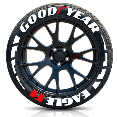 Goodyear Eagle F1 Tire Lettering Kit - Racing Blocks & Red Logo