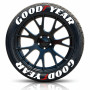 Goodyear Tire Lettering Kit - Dual Text & Red Wingfoot Logo