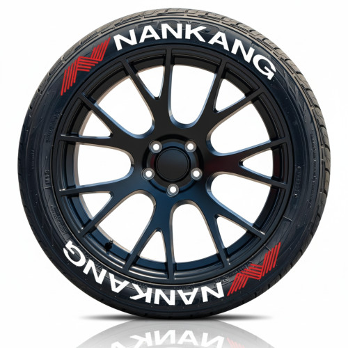 Nankang Tire Lettering Kit - White Text with Red Logo