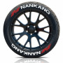 Nankang Tire Lettering Kit - White Text with Red Logo