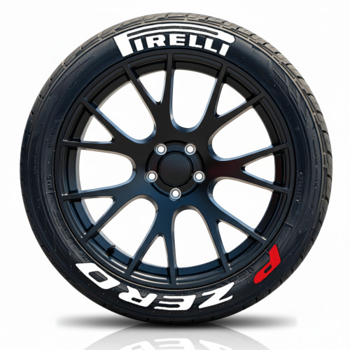 Pirelli P Zero Tire Lettering Kit - Red "P" Logo (Clean Style)