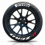Pirelli P Zero Tire Lettering Kit - Red "P" Logo (Clean Style)