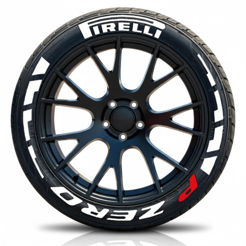 Pirelli P Zero Tire Lettering Kit - Red "P" & Racing Blocks