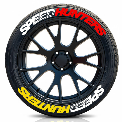 Speedhunters Tire Lettering Kit - Permanent Rubber (White/Red/Yellow)